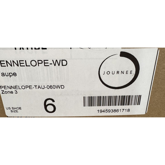 Journee Collection Shoes Womens Size 6 Taupe Penelope Wedge Booties Zip Casual - Picture 14 of 14